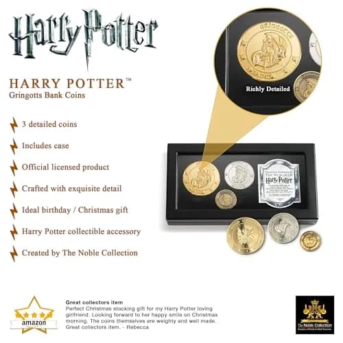 The Noble Collection Gringotts Bank Coin Collection | Harry Potter Replica Coins thumbnail 3