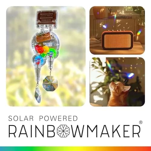 Kikkerland Solar Powered Rainbow Maker Prism Suncatcher 7 inches (17.78 cm) | Refracts Sunlight into Rainbows thumbnail 2