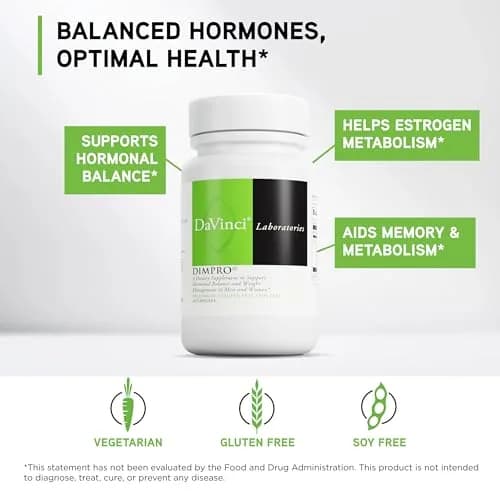 DAVINCI DimPro 60 Capsules | Hormonal Balance & Weight Support, Vegetarian thumbnail 3