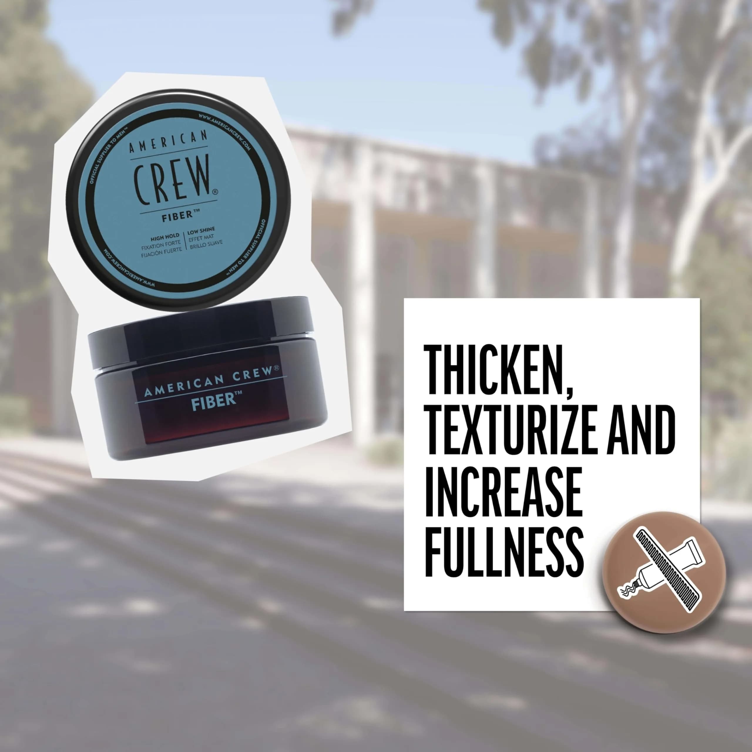 American Crew Men's Hair Fiber Styling Cream 85g (3 oz) | High Hold Low Shine - view 4