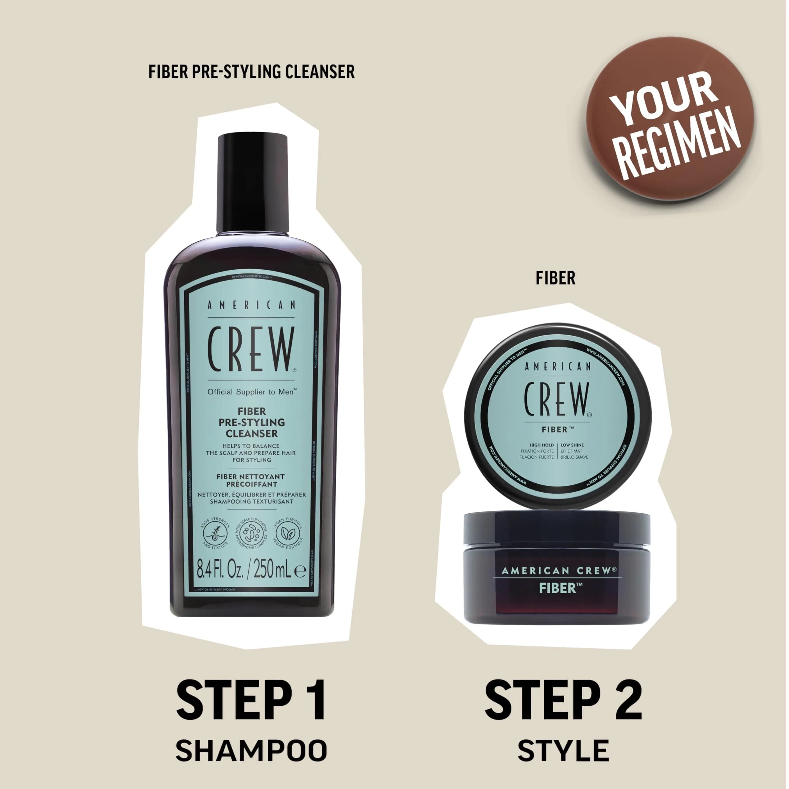 American Crew Men's Hair Fiber Styling Cream 85g (3 oz) | High Hold Low Shine - view 6
