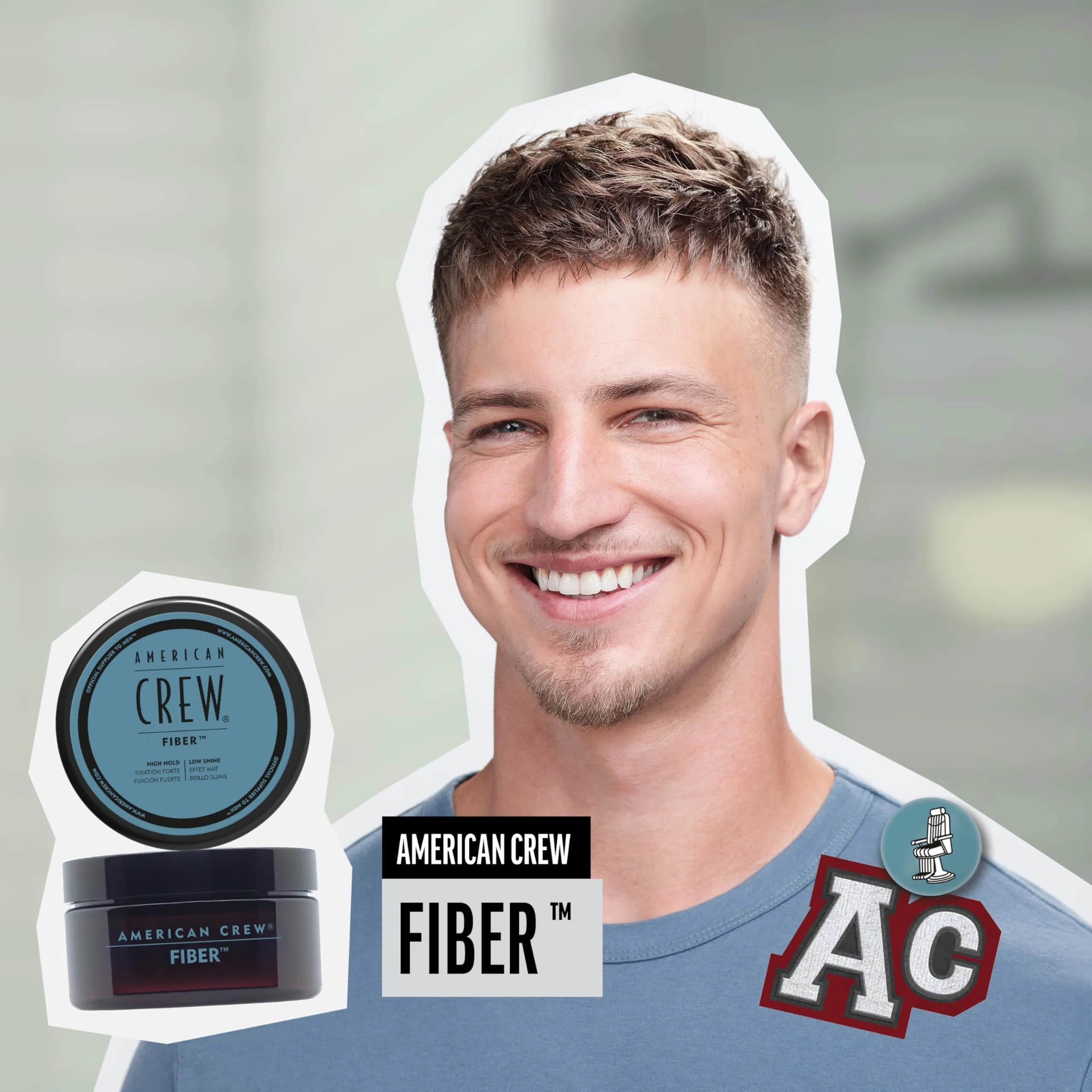 American Crew Men's Hair Fiber Styling Cream 85g (3 oz) | High Hold Low Shine - view 2