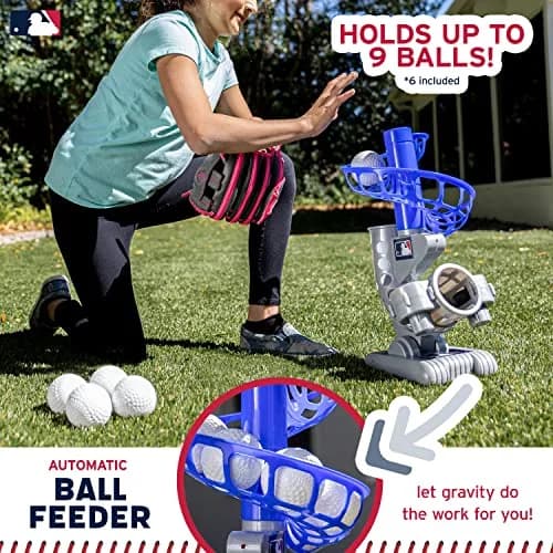 Franklin Sports MLB Pitching Machine with 6 Aero-Strike Balls | Adjustable Height & Angle thumbnail 5