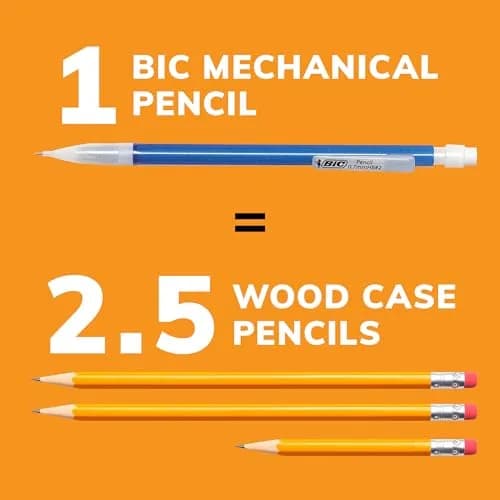 BIC Xtra-Sparkle Number 2 Mechanical Pencils, 24-Count Pack, 0.7mm Point | Smooth Writing, Erasable, Refillable thumbnail 5