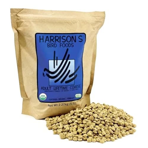 Harrison's Bird Foods Adult Lifetime Coarse 5lb | Certified Organic Non-GMO Bird Food for Medium & Large Parrots thumbnail 1