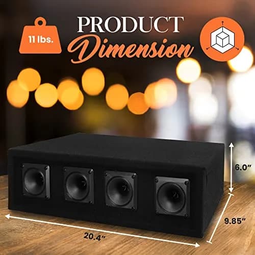 Pyle 4 Way DJ Speaker System 300W | Full Range Audio, 4 Piezo Horn Tweeters, 8 Ohm Impedance thumbnail 3