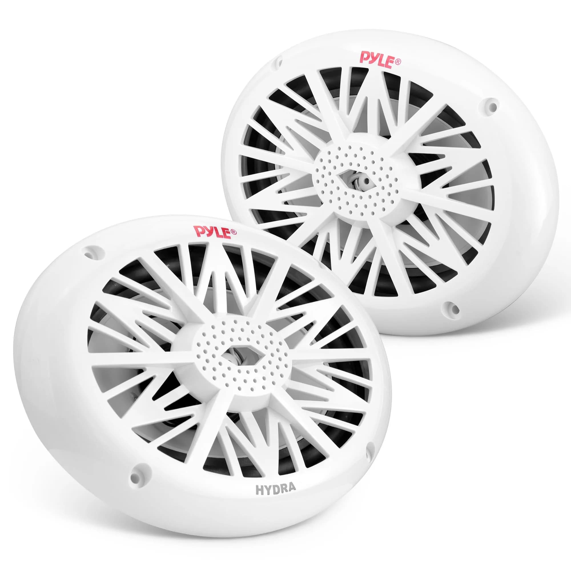 Pyle 6x9 Inch Dual Marine Speakers - 2 Way Waterproof 260 Watt (Pair, White) | 156 mm x 229 mm (6x9 Inch) Speakers - main product image