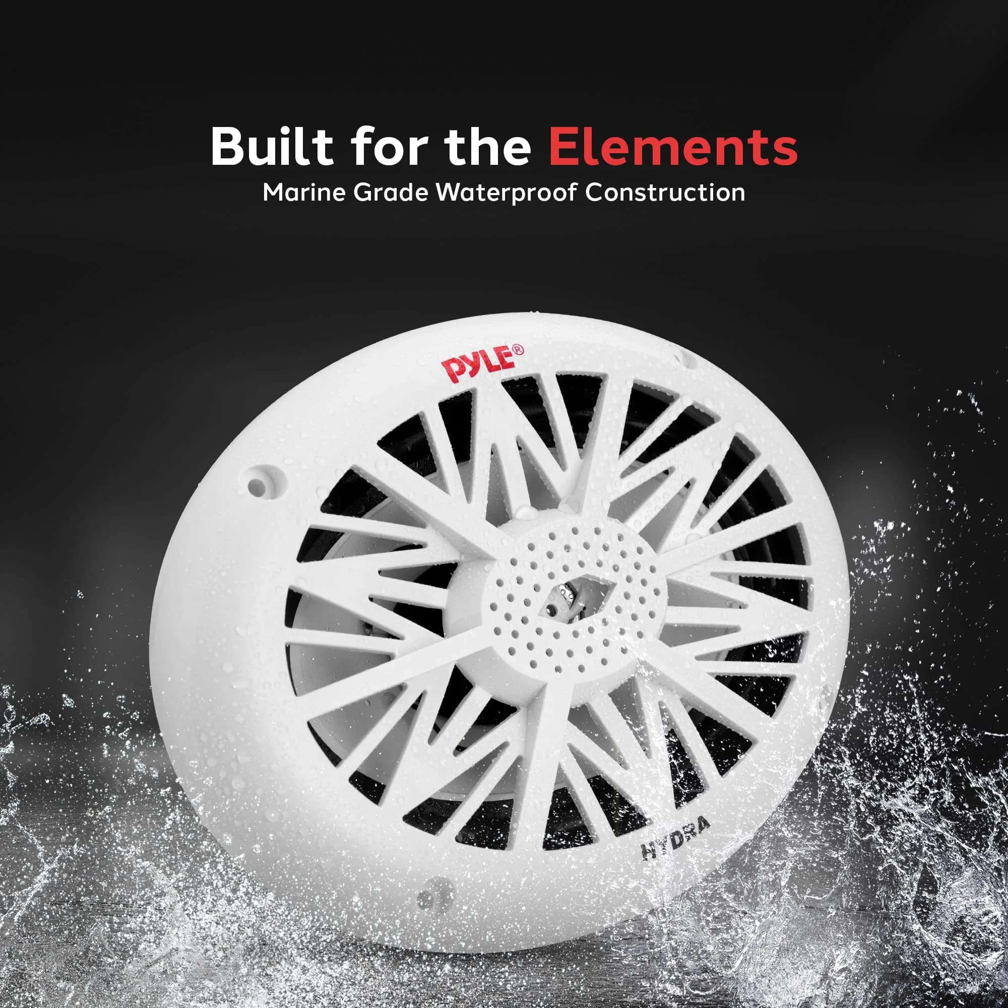 Pyle 6x9 Inch Dual Marine Speakers - 2 Way Waterproof 260 Watt (Pair, White) | 156 mm x 229 mm (6x9 Inch) Speakers - view 6