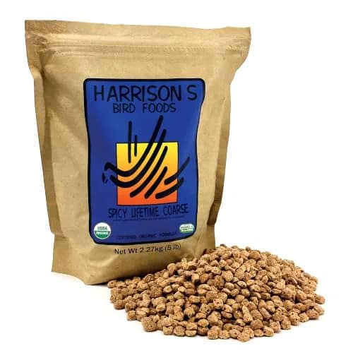 Harrison's Bird Foods Spicy Lifetime Coarse 2.27 kg (5 lb) | Certified Organic Non-GMO Parrot Food thumbnail 1
