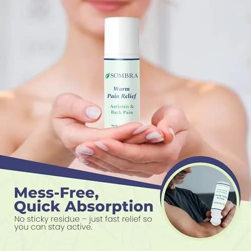 Sombra Warm Pain Relief Gel Roll-On 88.7 ml (3 oz) | Targeted Arthritis & Muscle Pain Relief thumbnail 6