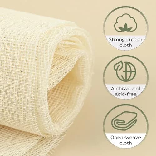 Lineco Bookbinding Super Cloth 18x30 Inch Cream | Archival Acid-Free Cotton Fabric thumbnail 4