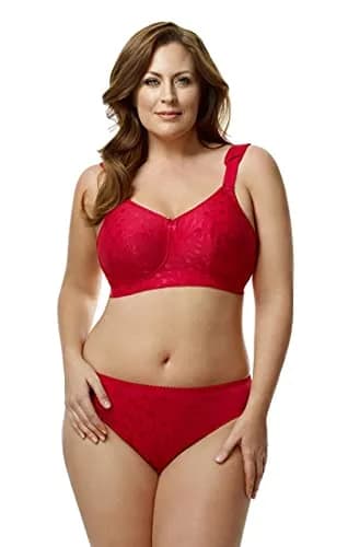 Elila Jacquard Full Coverage Full Support Softcup Bra 40I | Wire-Free Comfort for Full-Figured Women thumbnail 3