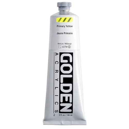 Golden Heavy Body Acrylics Primary Yellow 5 fl. oz. Tube | Thick, Smooth, Artist-Grade Paint thumbnail 1