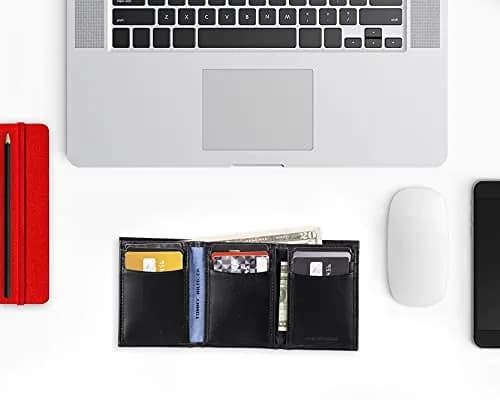 Tommy Hilfiger Men's Leather Trifold Wallet Oxford Black | Genuine Leather, 9+ Card Slots thumbnail 7