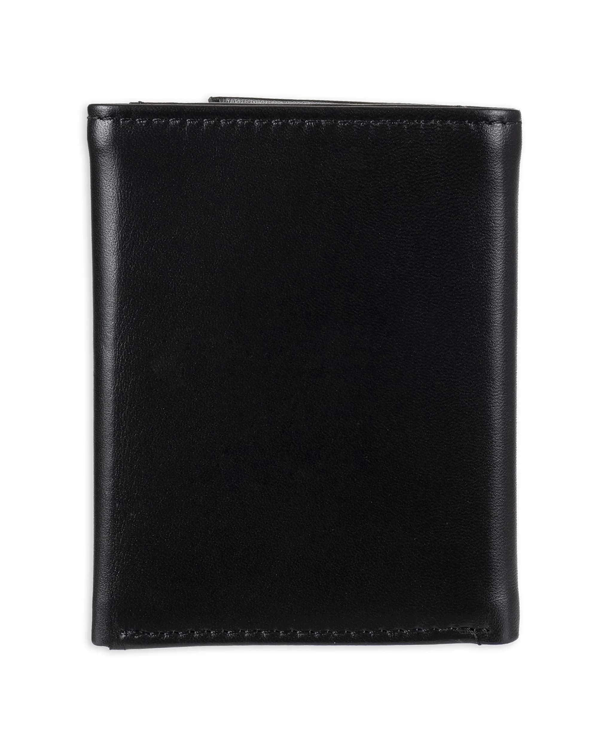 Tommy Hilfiger Men's Leather Trifold Wallet Oxford Black | Genuine Leather, 9+ Card Slots - view 3