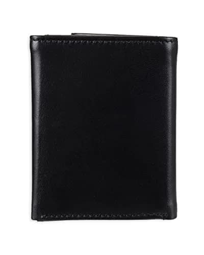 Tommy Hilfiger Men's Leather Trifold Wallet Oxford Black | Genuine Leather, 9+ Card Slots thumbnail 3