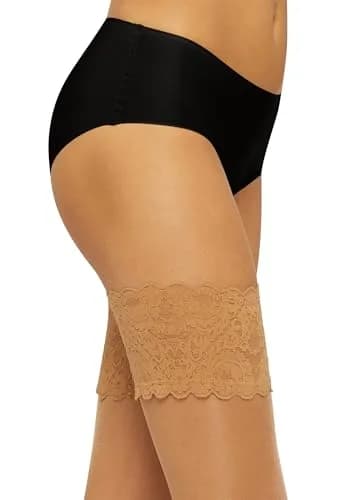 Wolford Satin Touch 20 Stay-Up Thigh Highs | Feminine Sheer Hosiery with Floral Lace (X-Small, Gobi) thumbnail 3