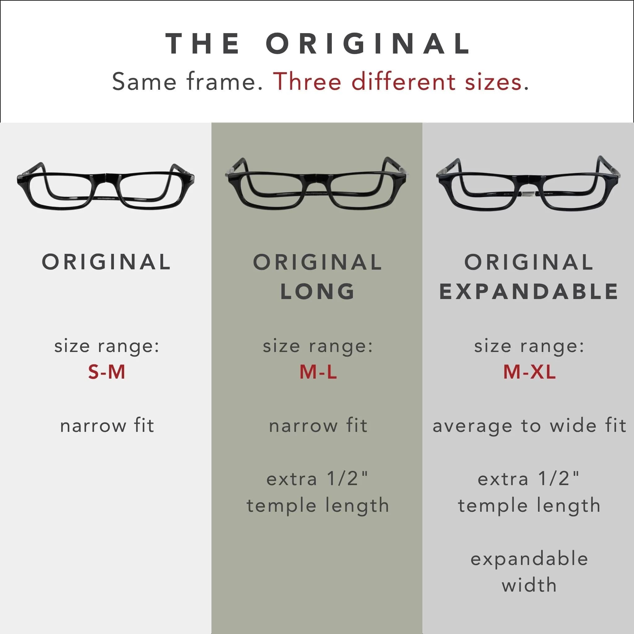 Clic Original Long Magnetic Reading Glasses M-L Tortoise 1.75 Diopters | Front Connect Neck-Hanging Eyewear - view 5