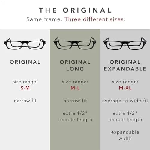Clic Magnetic Reading Glasses Original Long M-L Tortoise 203mm (8 inches) | Front Connect Design thumbnail 5