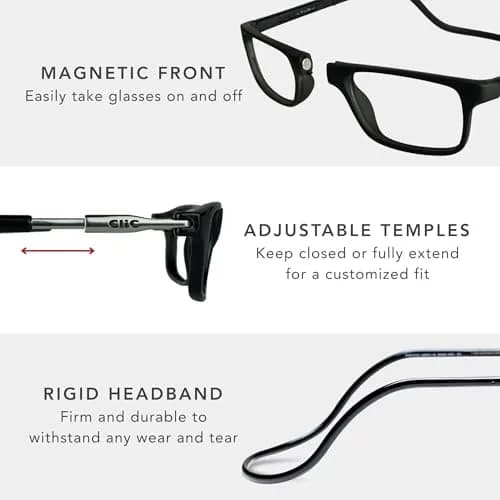 Clic Magnetic Reading Glasses Original Long M-L Tortoise 203mm (8 inches) | Front Connect Design thumbnail 6