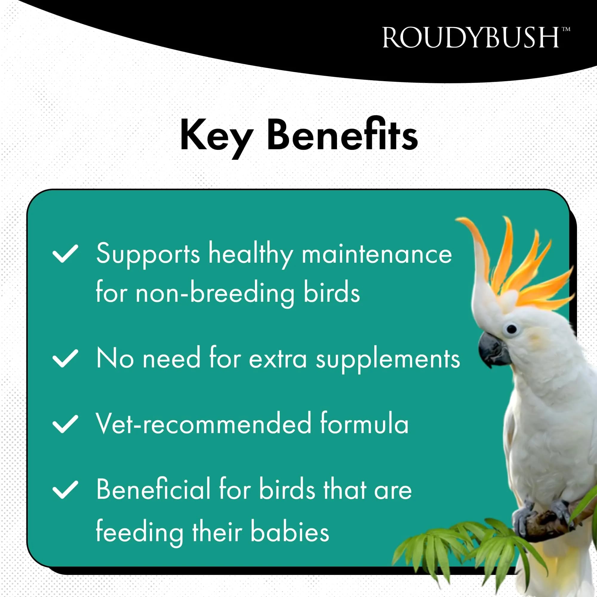 RoudyBush Daily Maintenance Bird Food Small Pellets 4.54 kg (10 lb) | Scientifically Formulated for Pet Birds - view 3