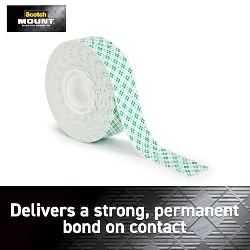 Scotch-Mount White Double-Sided Mounting Tape 1 in x 125 in (25.4 mm x 3.175 m) | Holds Up to 15 lb thumbnail 2