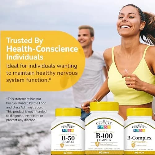 21st Century B-100 Complex Prolonged Release Tablets, Energy, 60 Count | Supports Energy & Nervous System thumbnail 6