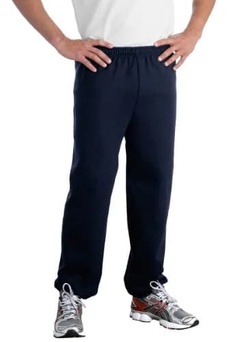 Gildan G182 Heavy Blend Sweatpants Large Navy | 7.75 oz Cotton-Polyester Fleece thumbnail 1
