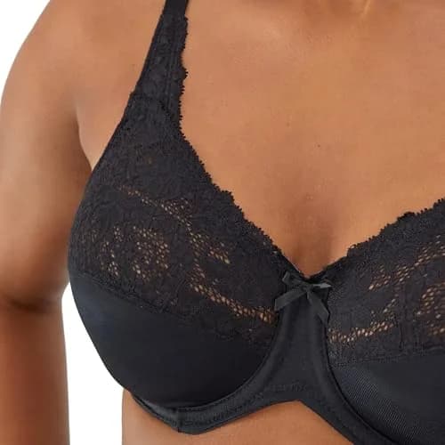 Bali Microfiber Minimizer Bra 38C | Full Coverage Support with Lace & Microfiber (70-120 chars) thumbnail 3