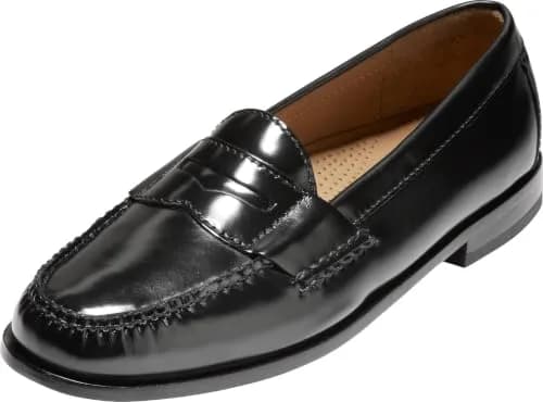 Cole Haan Men's Pinch Penny Loafer, Black, Size 6 D US | Classic Leather Slip-On with Cushion thumbnail 1