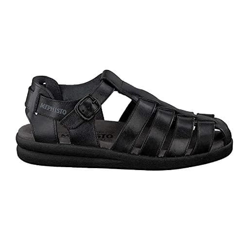 Mephisto Sam Sandals Black Leather 8 US | Classic Comfort & Support thumbnail 4