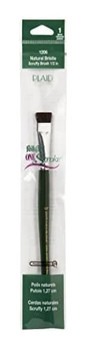 FolkArt Donna Dewberry 1/2 Inch Scruffy One-Stroke Brush | Natural Bristle for Texture & Shading thumbnail 1