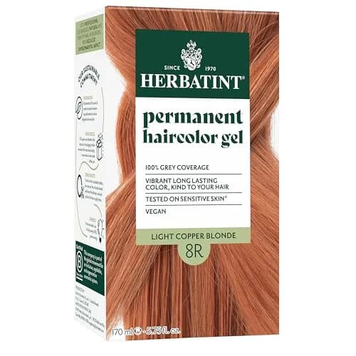 Herbatint 8R Light Copper Blonde Permanent Hair Dye - 5.75 Fl Oz | Ammonia-Free, Vegan, Grey Coverage - main product image