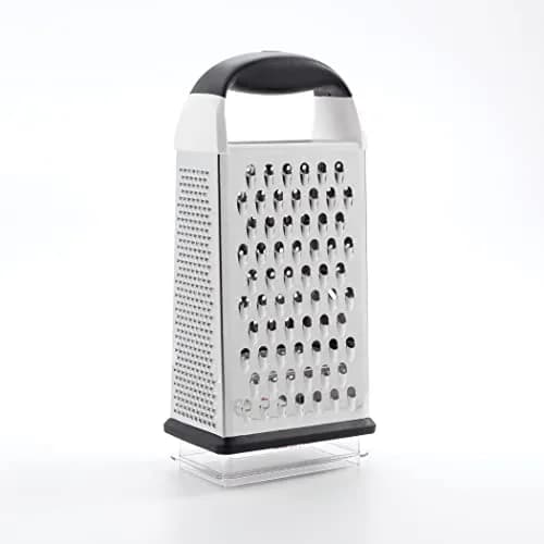 OXO Good Grips 4-Sided Box Grater with Container, Stainless Steel, Black | Grates Cheese & Vegetables thumbnail 5