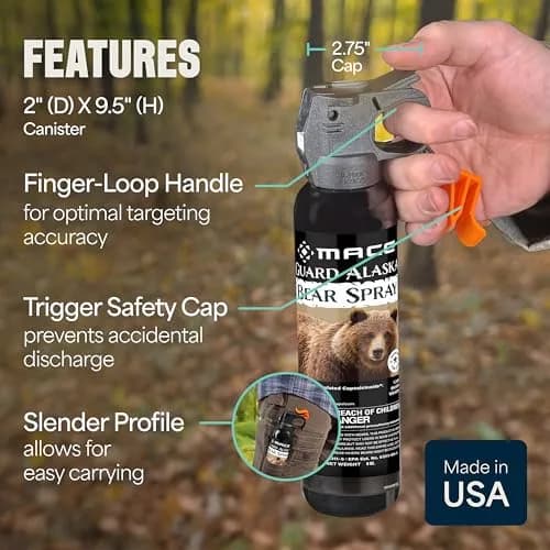 Mace Bear Spray Guard Alaska 9 oz | Long Range Wildlife Deterrent with Holster thumbnail 6