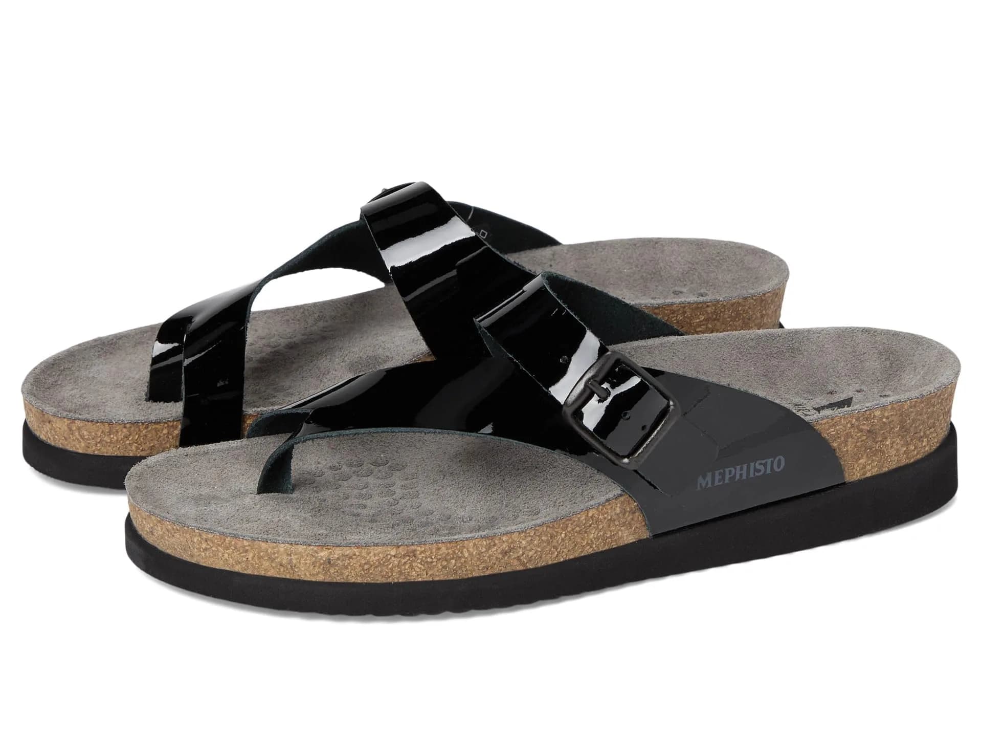 Mephisto Helen Sandals Black Patent Leather | Support & Style (70-120 chars) — Black - Patent Leather / 7