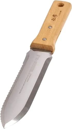 Nisaku NJP650 The Original Hori Hori Namibagata Stainless Steel Weeding Knife, 7.25-Inch Blade | Dual Edge Garden Tool for Weeding & Digging thumbnail 1