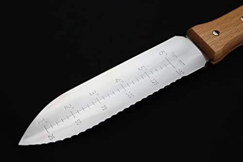Nisaku NJP650 The Original Hori Hori Namibagata Stainless Steel Weeding Knife, 7.25-Inch Blade | Dual Edge Garden Tool for Weeding & Digging thumbnail 2