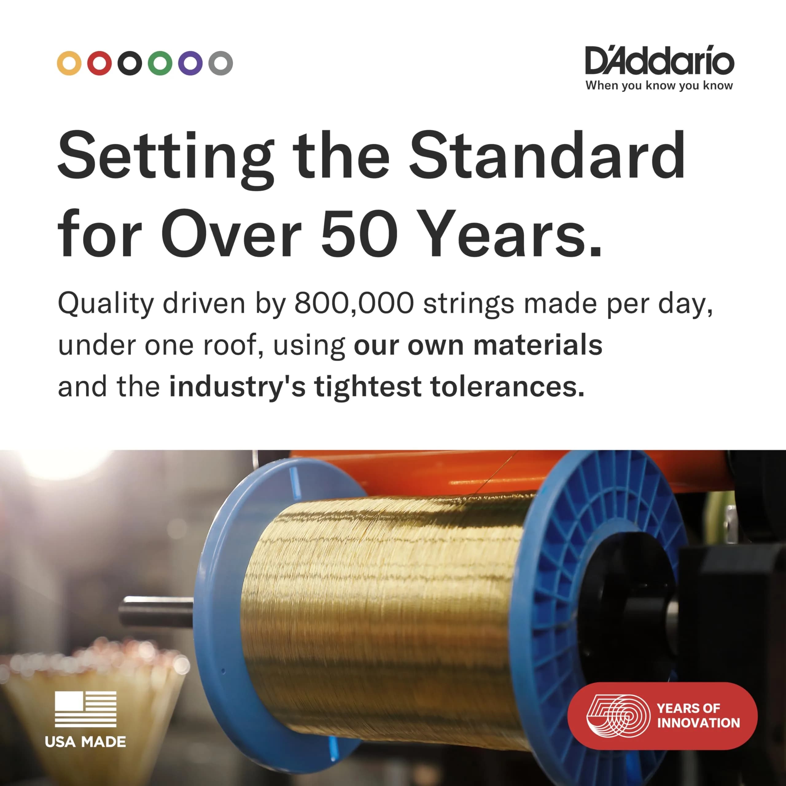 D'Addario EJ42 Phosphor Bronze Resophonic Acoustic Guitar Strings 16-56 Set | Warm Balanced Tone - view 5