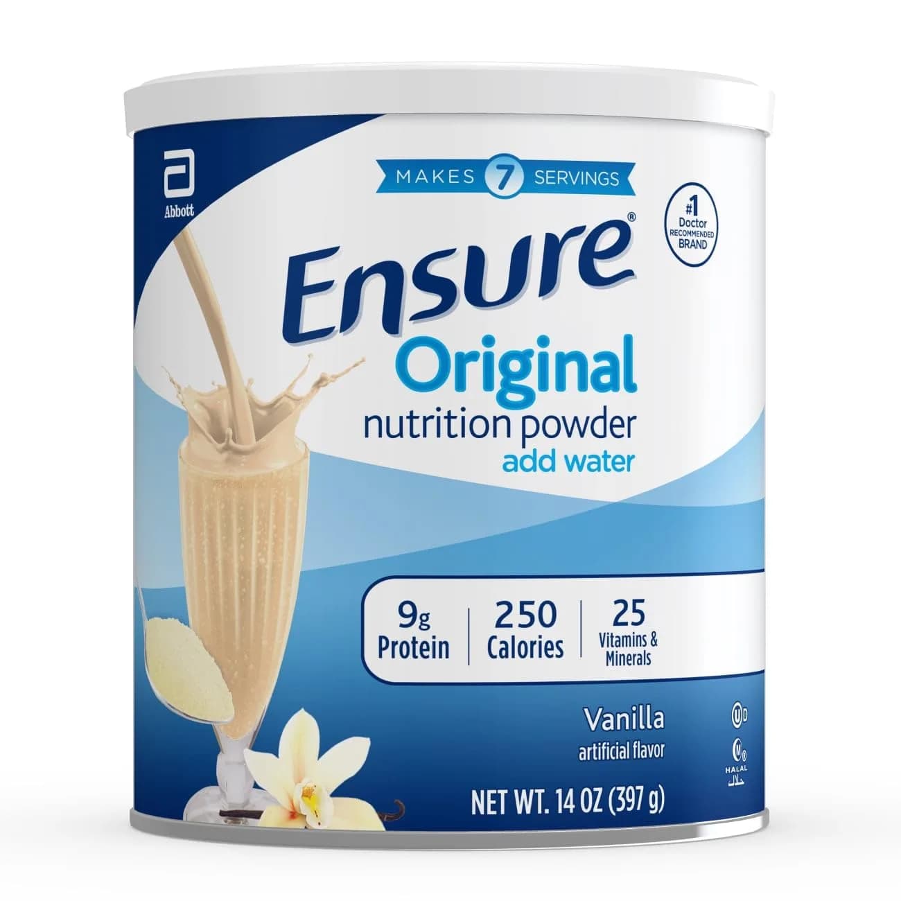 Ensure Original Nutrition Powder Vanilla 397g (14 oz) | 9g Protein Per Serving - main product image