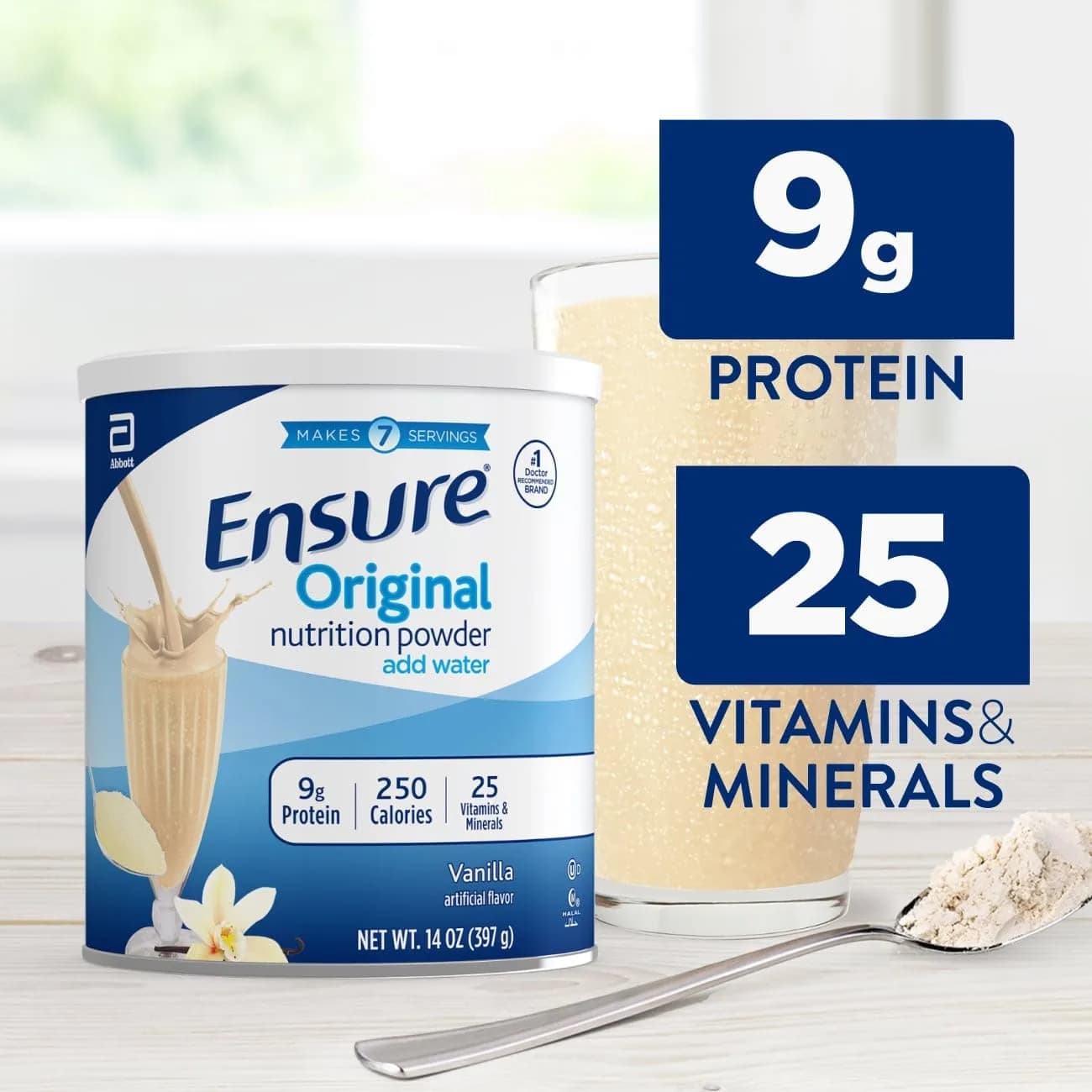 Ensure Original Nutrition Powder Vanilla 397g (14 oz) | 9g Protein Per Serving - view 3