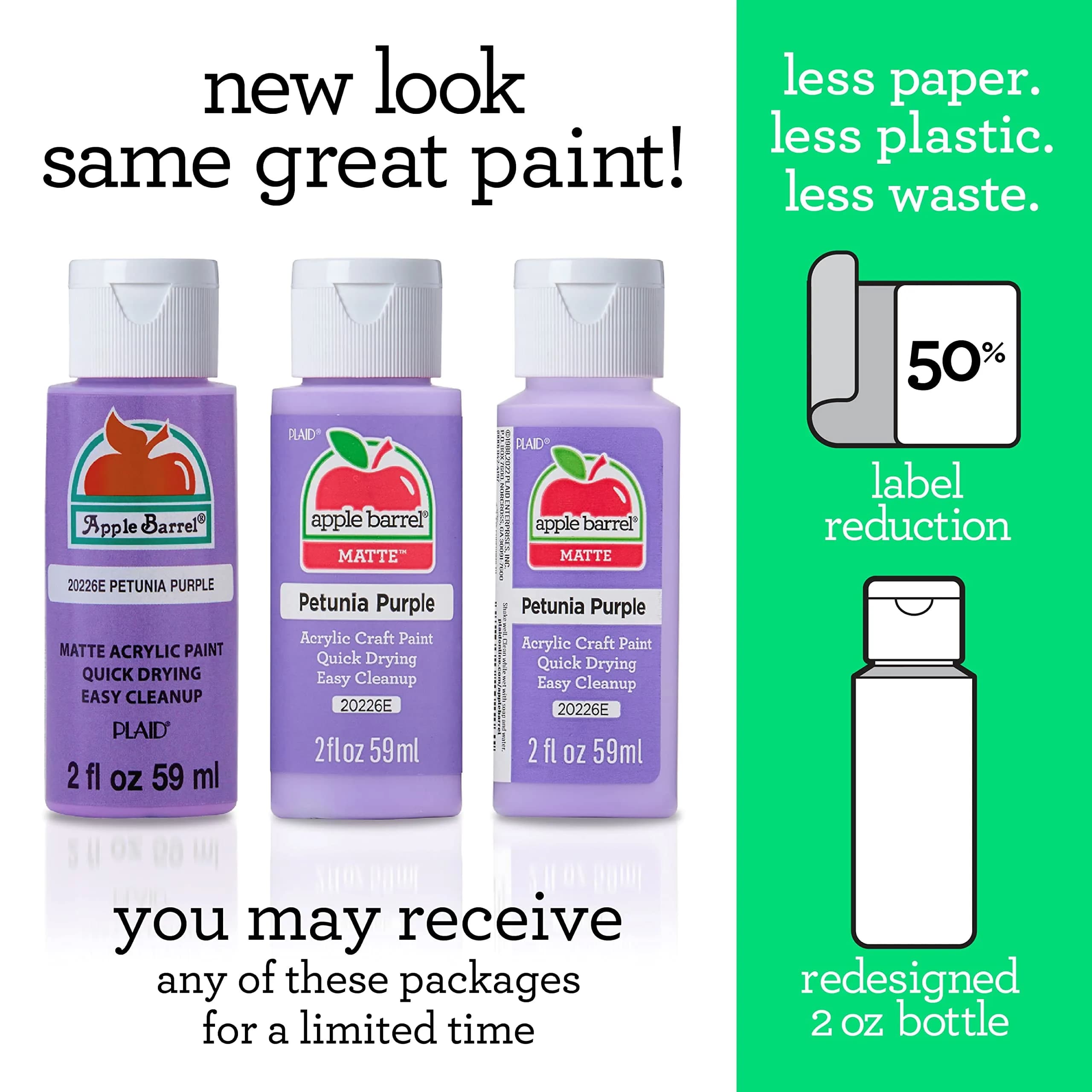 Apple Barrel Acrylic Paint Fuchsia 59ml (2 Fl Oz) | Non-Toxic Matte Finish for Crafts - view 2