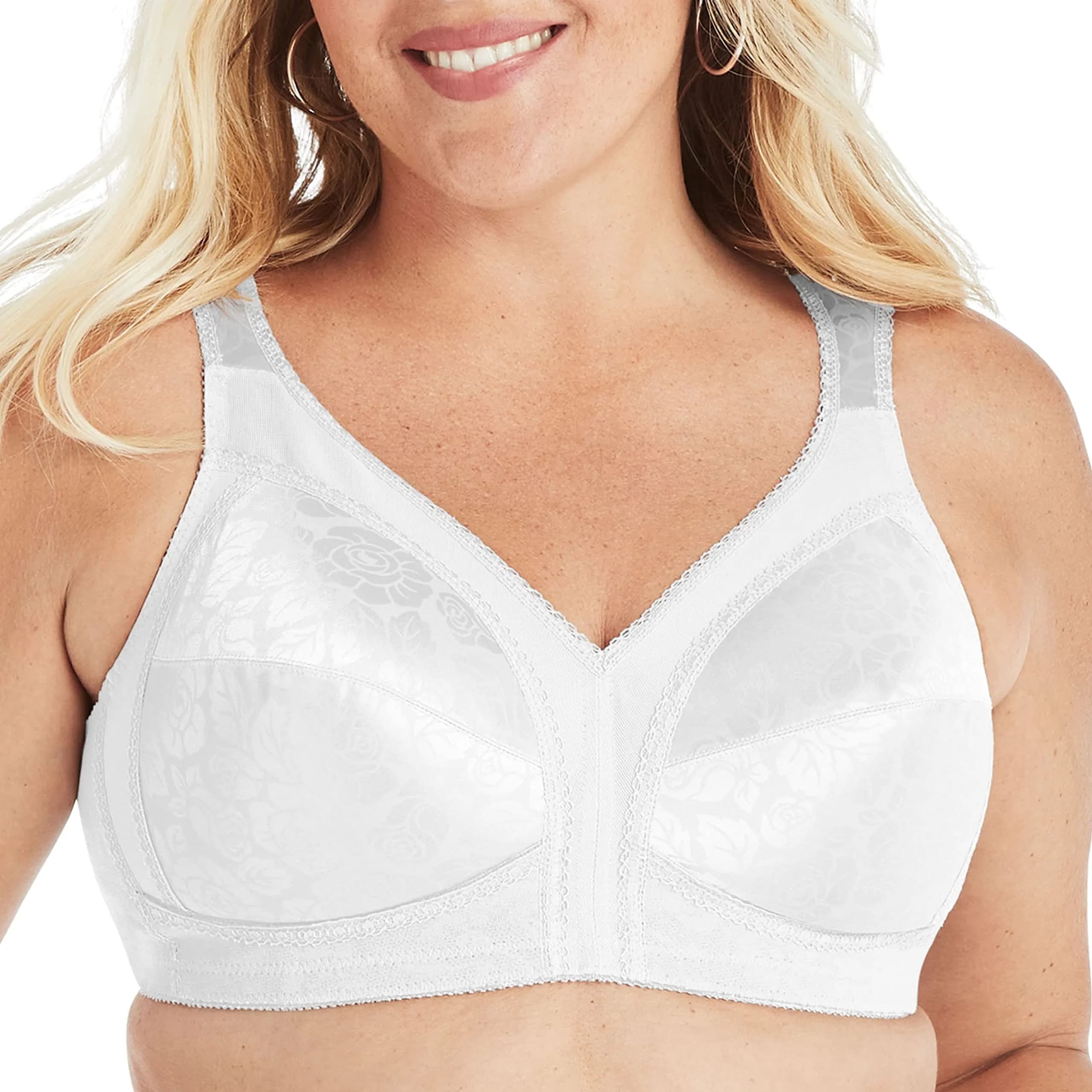 PLAYTEX Women's 18 Hour Original Comfort Strap Full Coverage Bra 44D | Support & Comfort with Playtex M-Frame (70-120c)