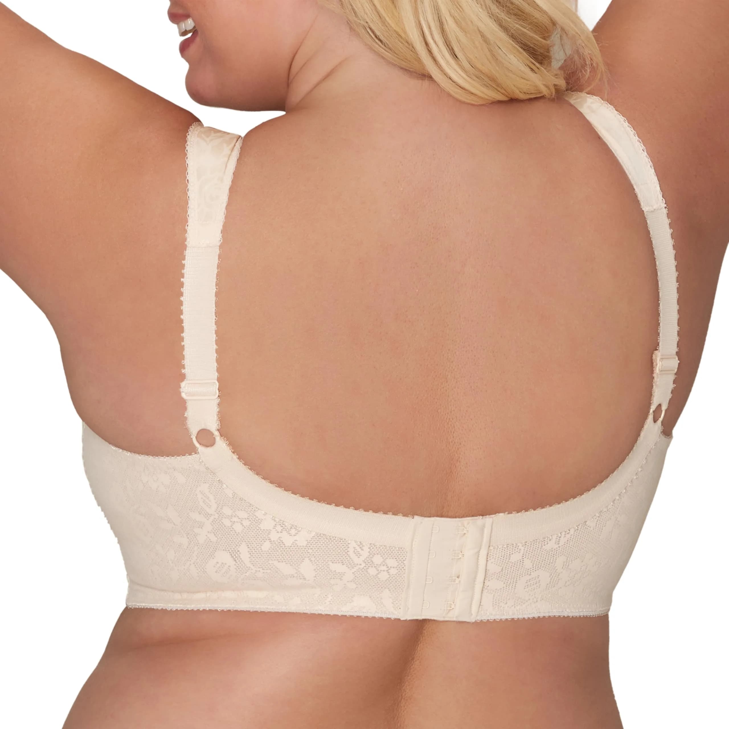 PLAYTEX Womens 18 Hour Comfort-strap Wireless Bra, Full-coverage With 4-way Trusupport, Single & 2-pack Bras, Natural Beige, 34DD US thumbnail 2