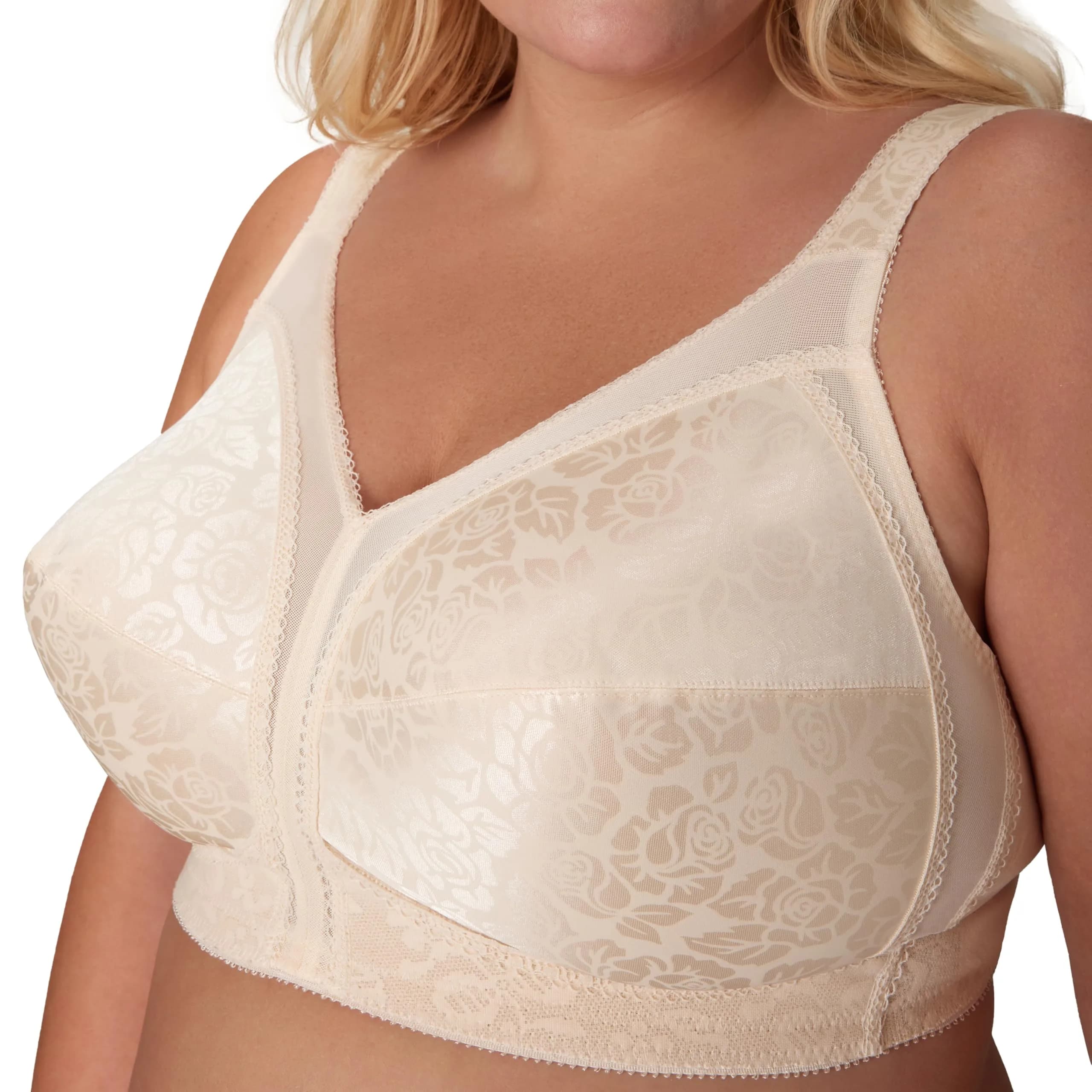 PLAYTEX Womens 18 Hour Comfort-strap Wireless Bra, Full-coverage With 4-way Trusupport, Single & 2-pack Bras, Natural Beige, 40D US thumbnail 3