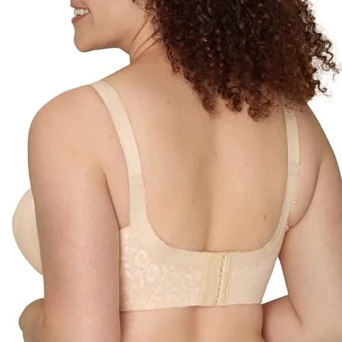 PLAYTEX Women's 18 Hour Soft Cup Wirefree Bra, Beige, 38C | Supportive, Comfortable & Chic thumbnail 2