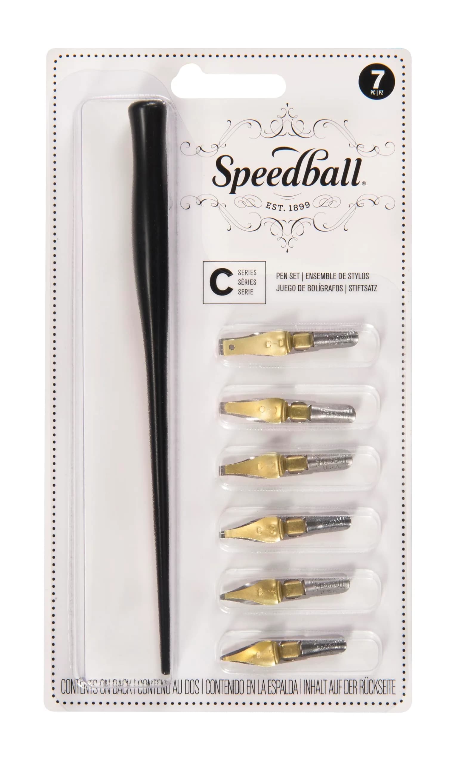 Speedball C-Series Lettering Pen Set with 6 Nibs & Penholder | Calligraphy for Beginners thumbnail 1