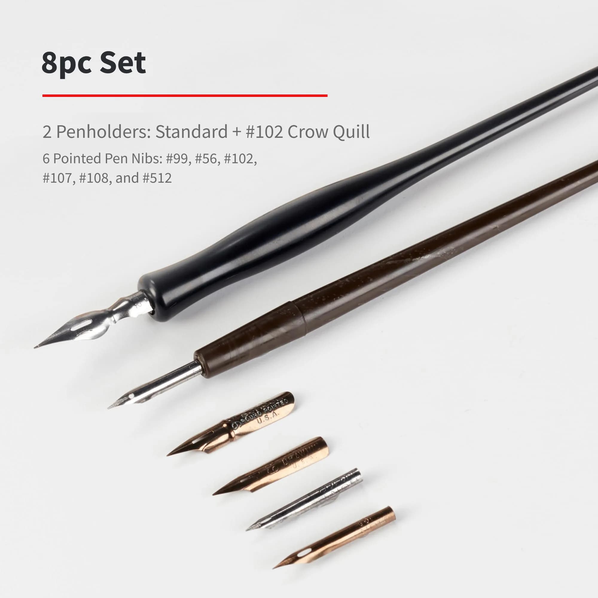 Speedball Sketching Set with Penholders and Pens, Set of 8 (SB2964), Black | Drawing, Sketching, Lettering, Cross-Hatching - view 3