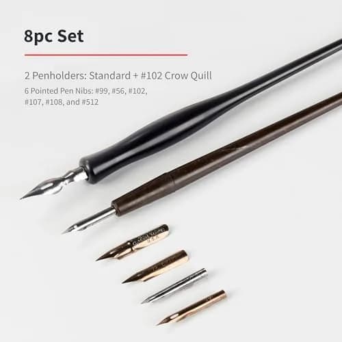 Speedball Sketching Set with Penholders and Pens, Set of 8 (SB2964), Black | Drawing, Sketching, Lettering, Cross-Hatching thumbnail 3