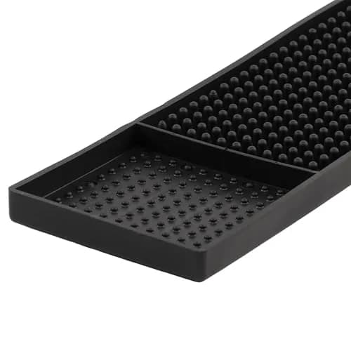 Winco 27-Inch x 3.25-Inch Bar Mat, Black, Medium | NSF-Certified Spill Protection & Space Saving thumbnail 2